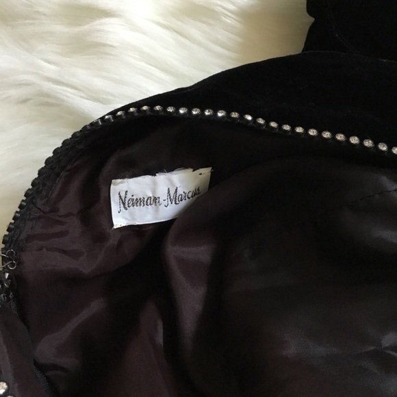 Neiman Marcus Velvet Midi Peplum Dress Size XS - Picture 9 of 10